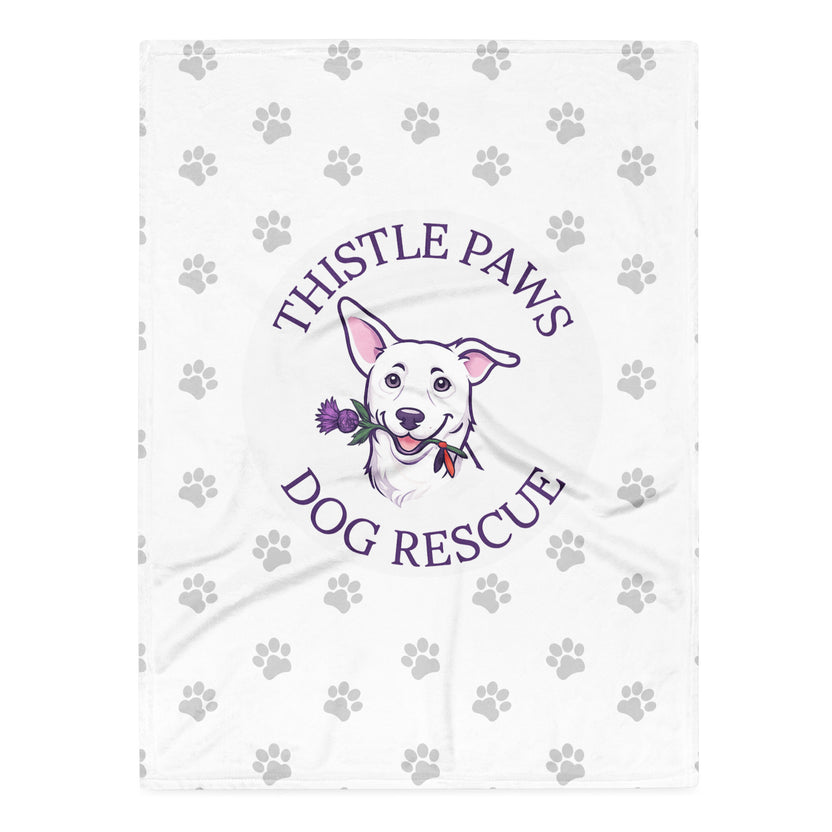 Thistle Paws Rescue Throw Blanket